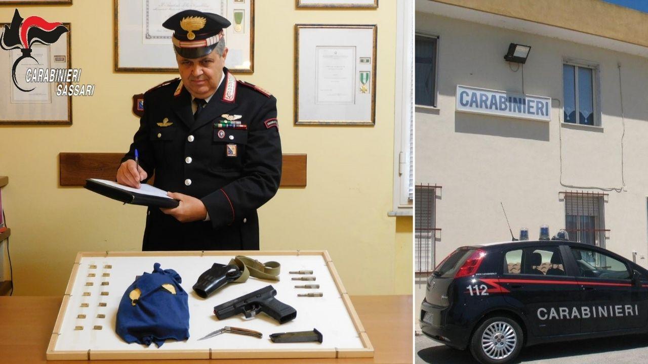 Con la pistola minaccia un commerciante: denunciato dai carabinieri
