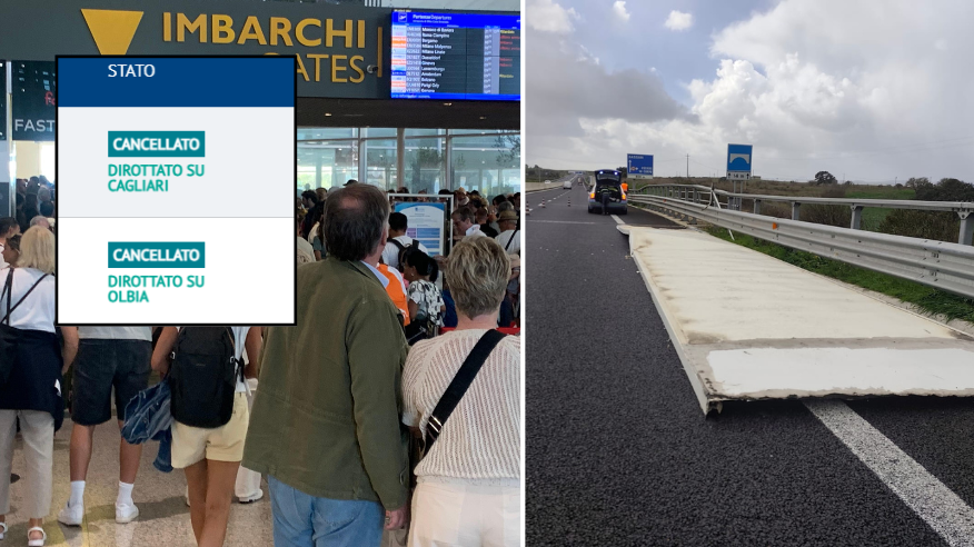 La Sardegna nella morsa del maestrale: voli dirottati da Alghero e disagi sui traghetti