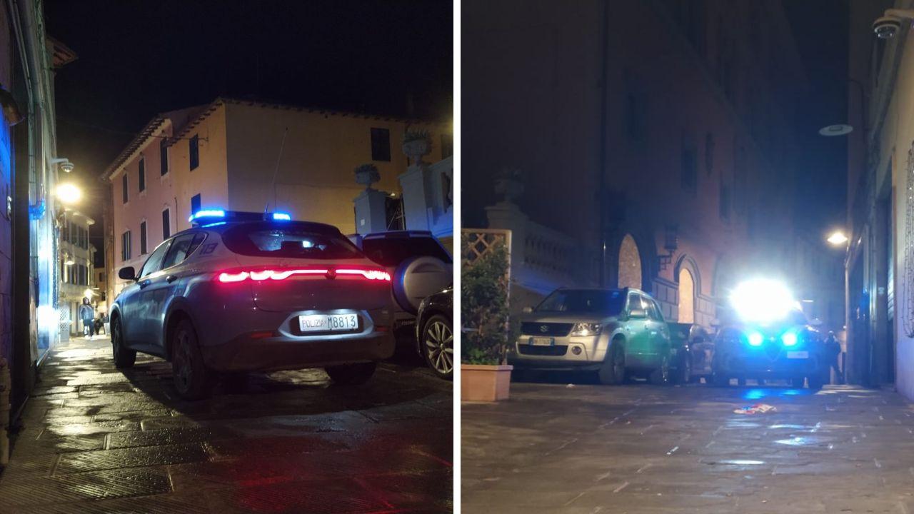 La polizia sul luogo dell'aggressione