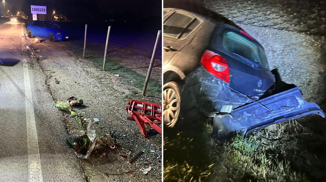 
	L'auto nel fossato nello stesso punto in cui &egrave; morto Fattori

