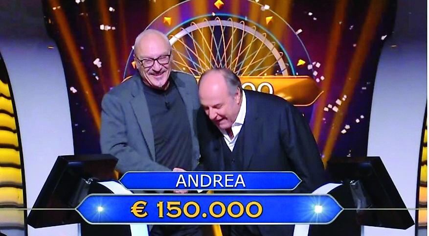 Chi vuol essere milionario: Andrea Panciroli da Bibbiano vince  150mila euro