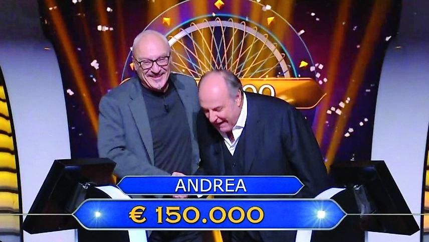 Chi vuol essere milionario: Andrea Panciroli da Bibbiano vince 150mila euro