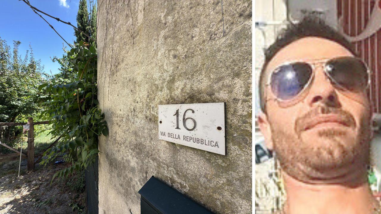 La casa della vittima, a dx Giuseppe Blandino