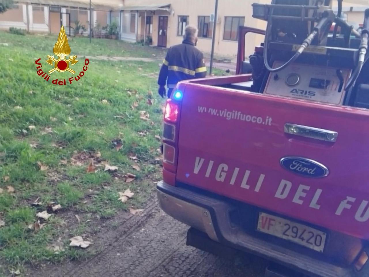 L'intervento dei vigili del fuoco