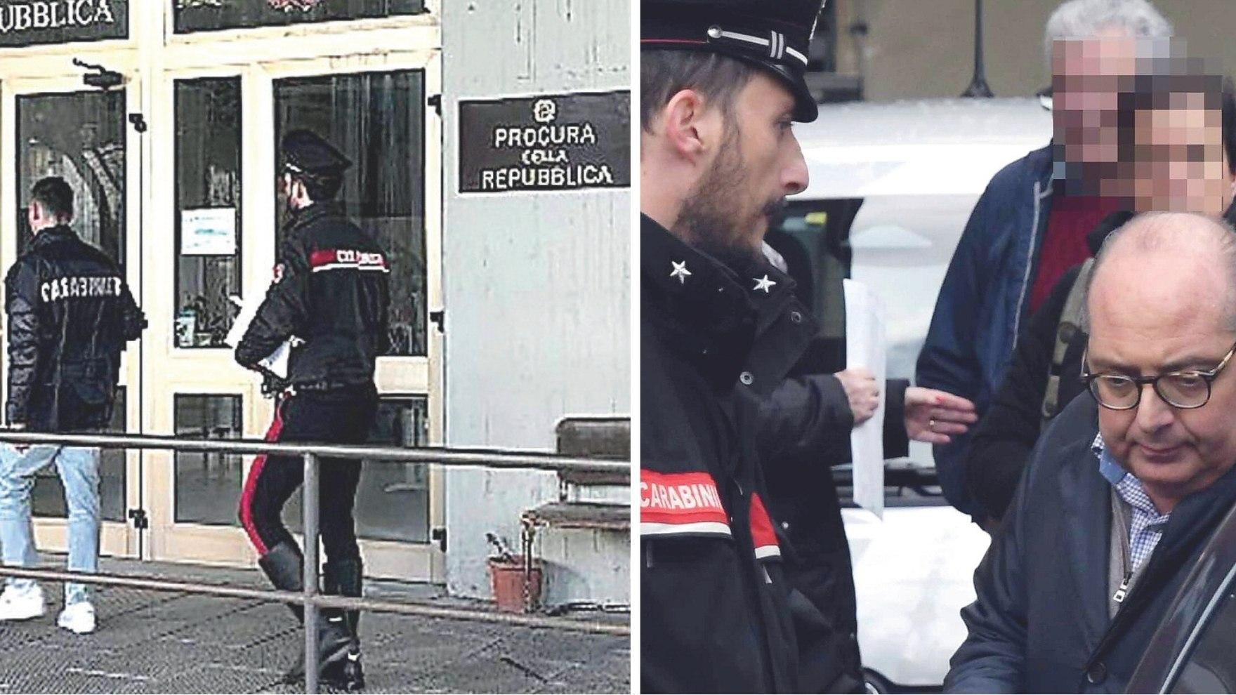 Carabinieri in Procura e l’arresto di Maurizio Ratti (foto Cuffaro)
