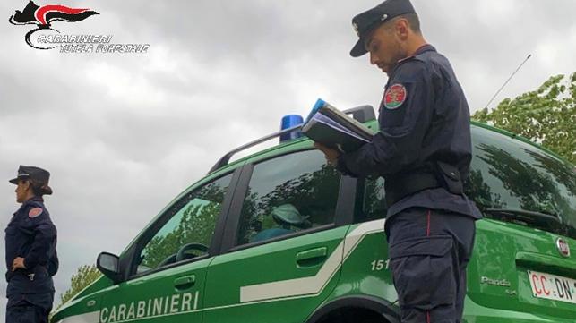 Due carabinieri forestali (foto d'archivio)