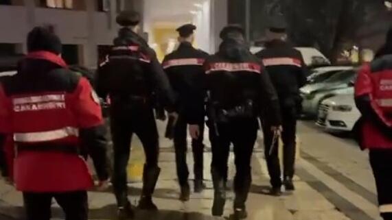 L'intervento dei carabinieri