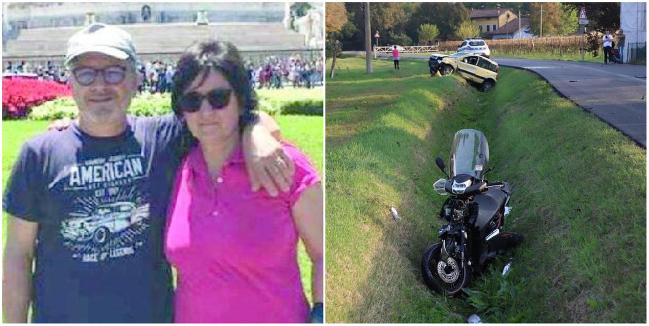 
	Nicola Uberti ed Elisabetta Grazioso. Accanto, l'incidente

