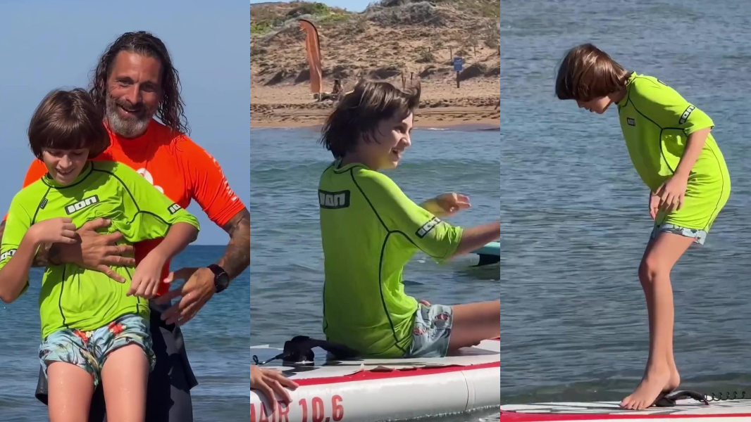 Ruben e un sorriso sull’acqua, il surf diventa linguaggio universale – Il video è emozionante
