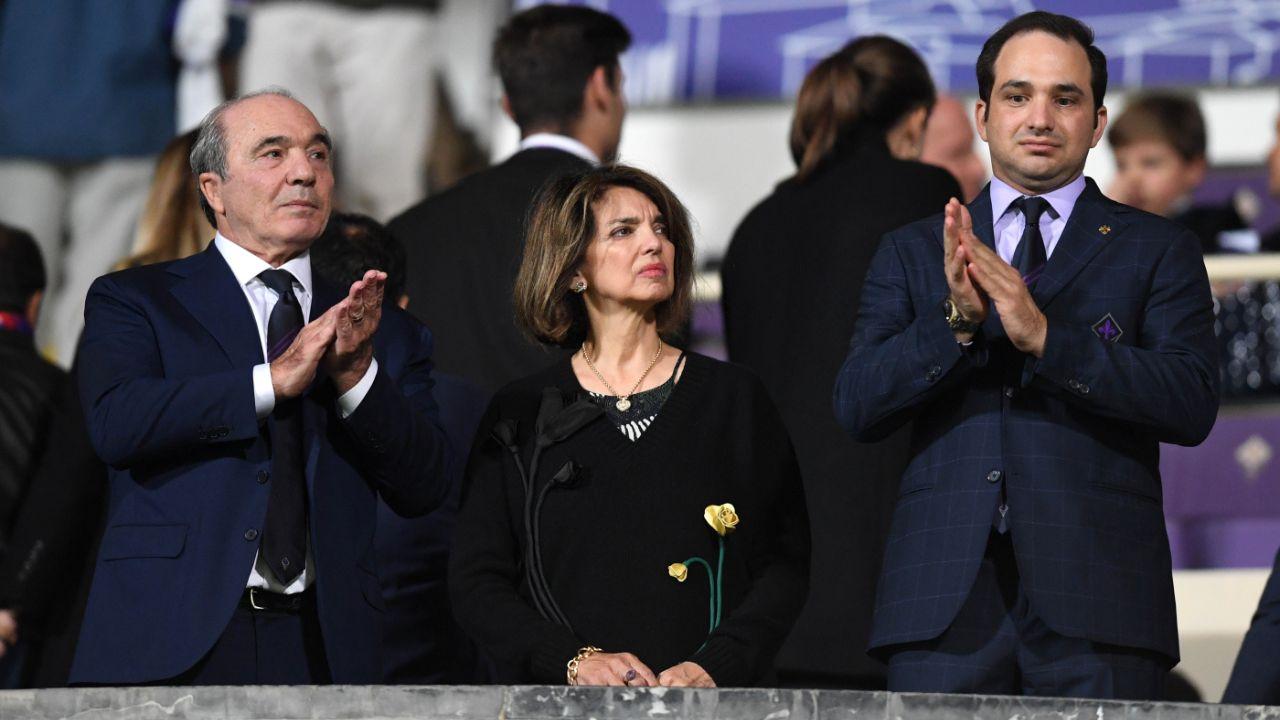 Rocco Commisso con la moglie e il figlio al Franchi