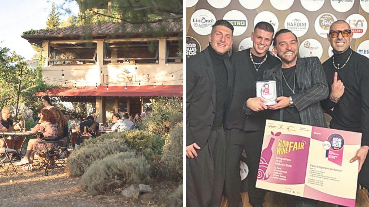 
	Il Sal8, bar agricolo di San Vincenzo, a dx un momento della premiazione a Milano

