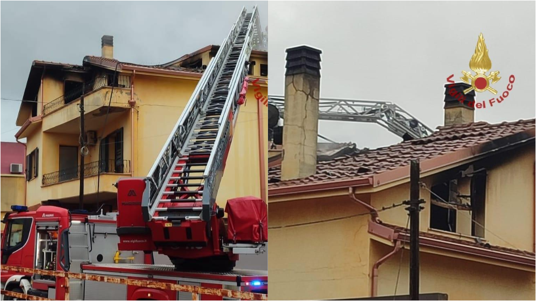 Paura per un incendio al secondo piano di una palazzina