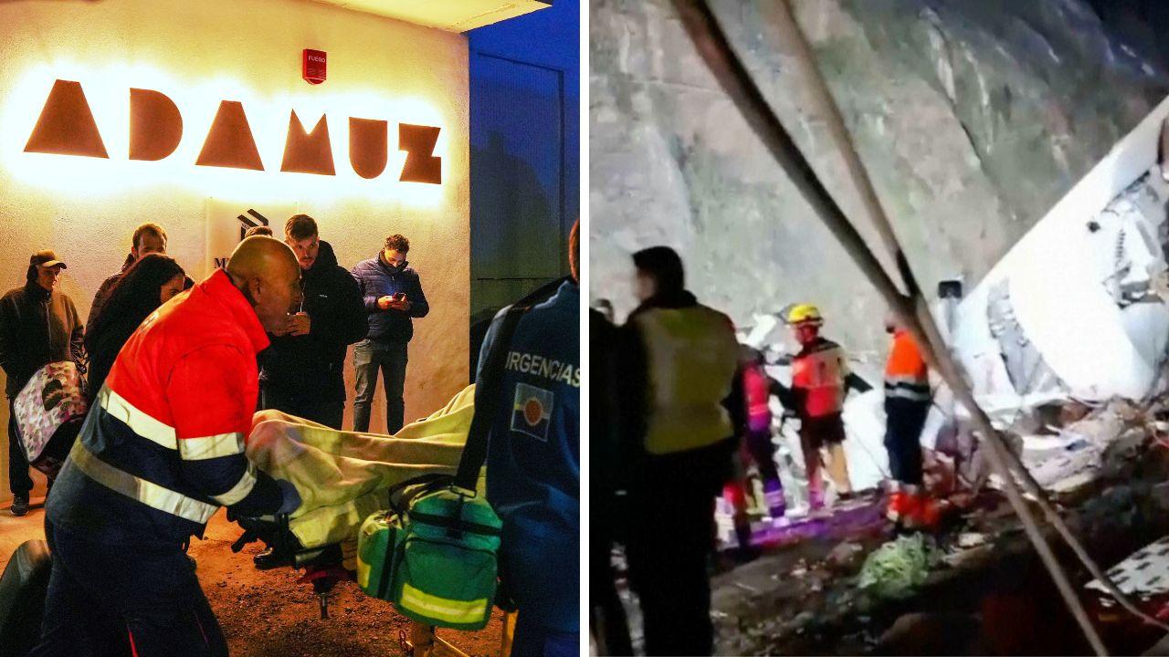 I soccorritori sul luogo dell'incidente ferroviario