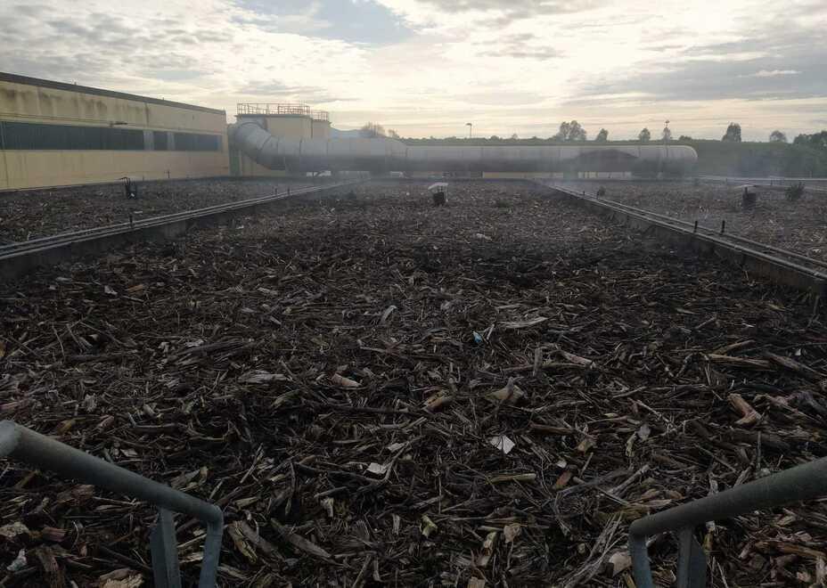 Il sistema di biofiltraggio compromesso dall’incendio