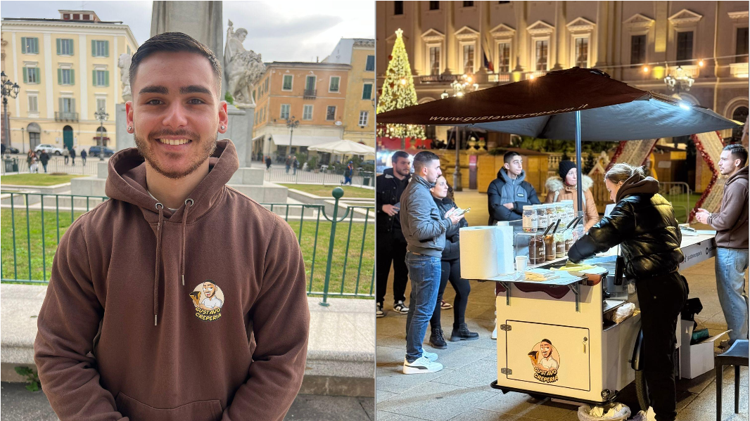 Matteo, imprenditore a 23 anni: il suo carretto con le crêpes conquista i sassaresi