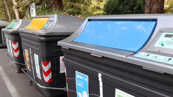 I cassonetti di carta e plastica