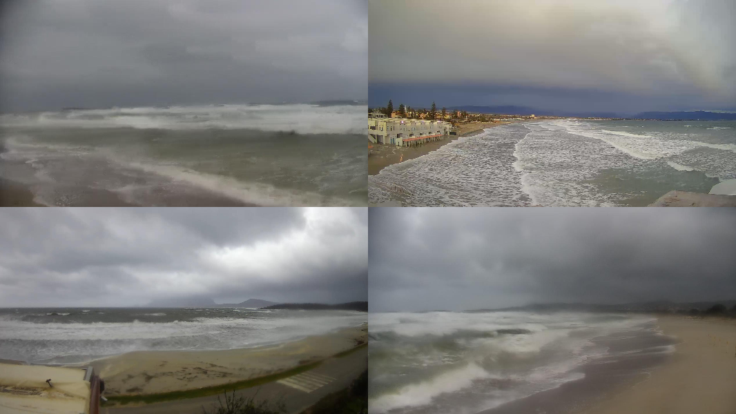 Sardegna, arriva la tempesta di scirocco: ecco le 7 webcam in diretta per vedere la furia del mare – VIDEO