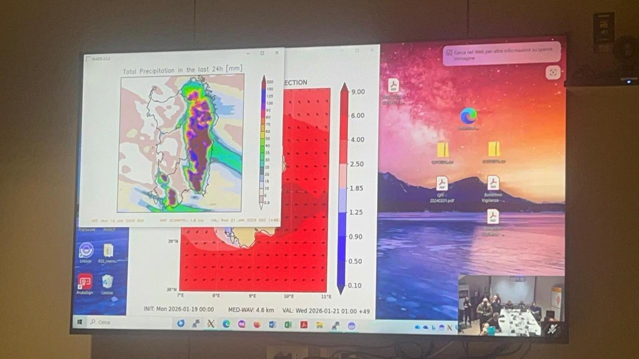 Il ciclone Harry flagella Quartu: residenza per anziani circondata dall’acqua, smottamenti e alberi caduti