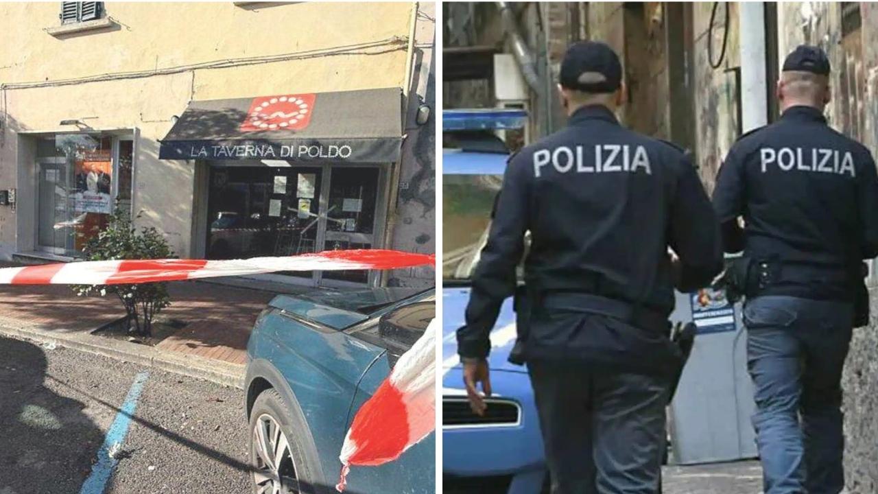 A sinistra Il luogo della sparatoria