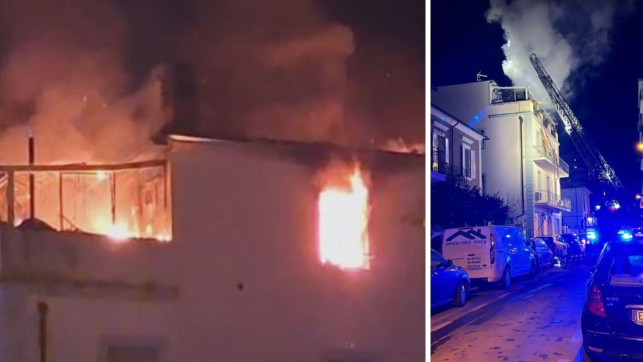 Paura a Follonica, incendio distrugge un appartamento: fiamme alte, evacuata una persona – Video