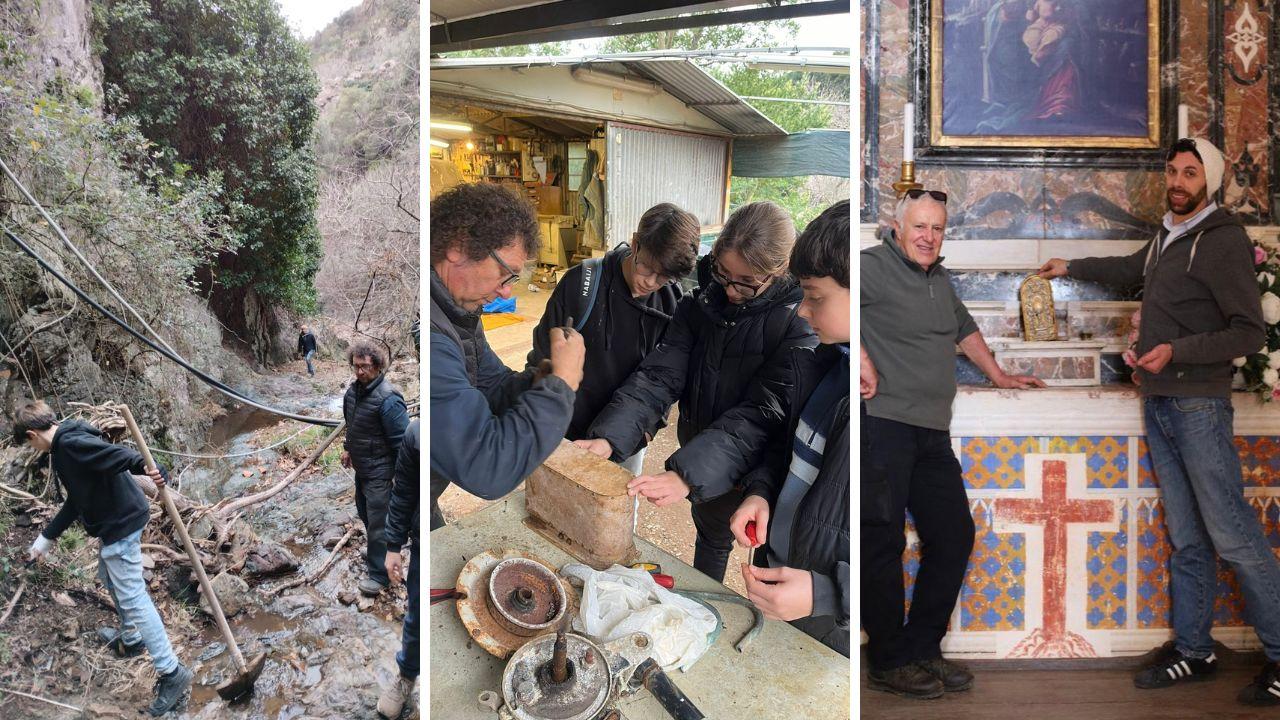 
	Tre foto del ritrovamento e del recupero del tabernacolo rubato nel 1993

