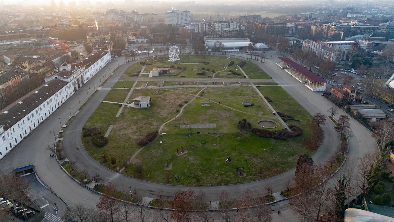 Il parco Novi Sad visto dal drone (foto di Luigi Esposito)