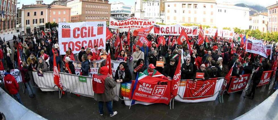 Un momento della manifestazione (foto Cuffaro)