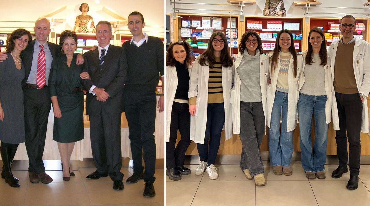 
	La famiglia Bergamini e lo staff della farmacia

