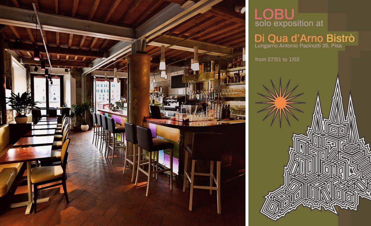 Le geometrie visionarie di Lobu al Di Qua d’Arno