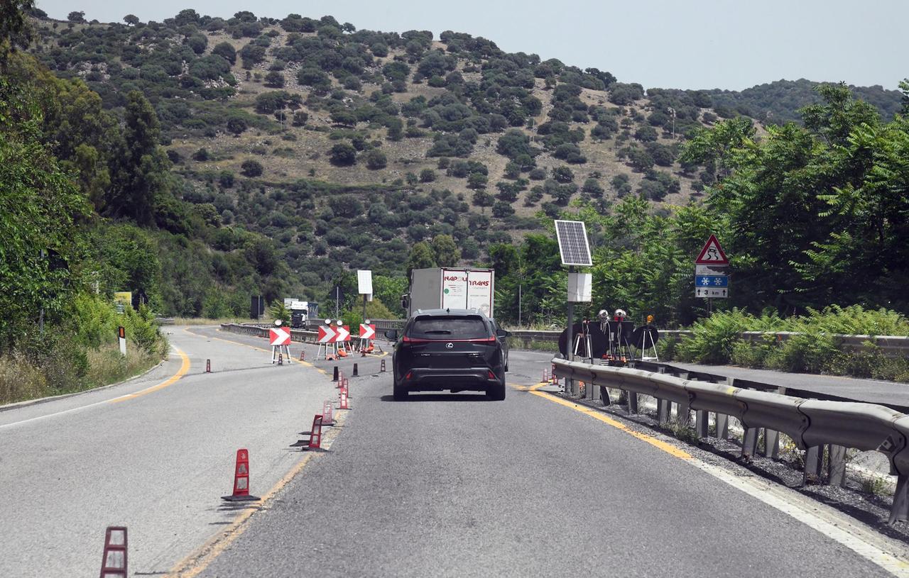 Camion perde il carico di legna sulla statale 131 dcn