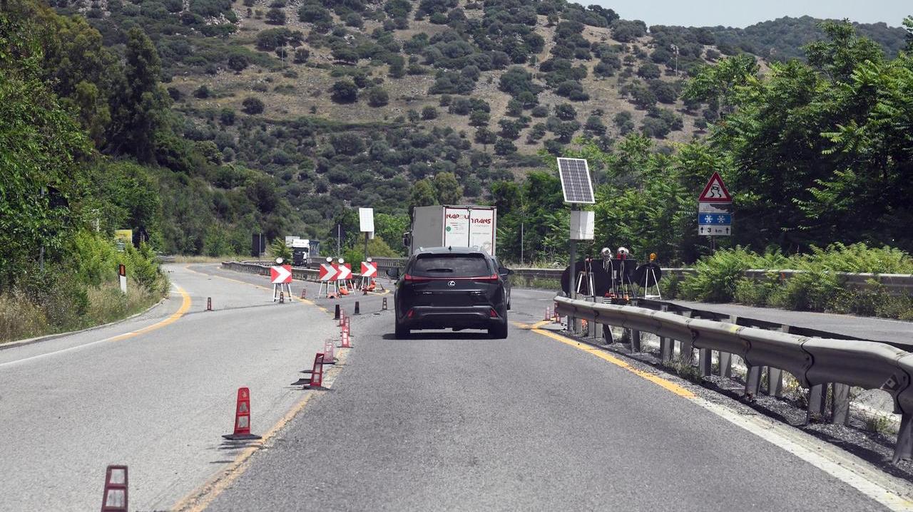 Camion perde il carico di legna sulla statale 131 dcn