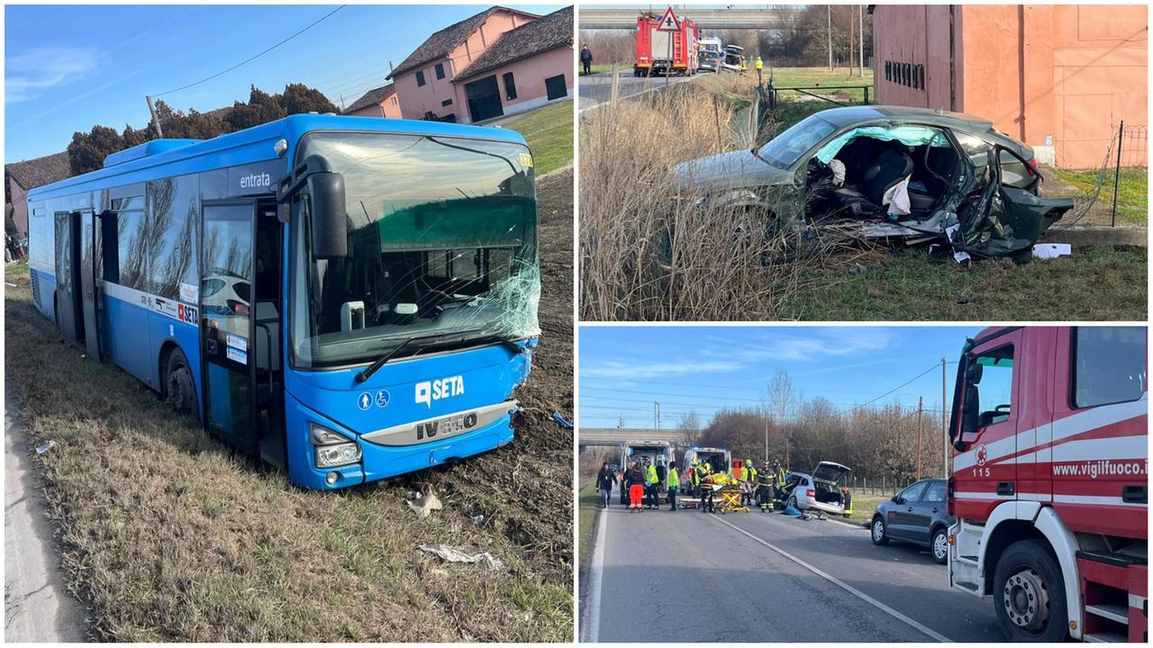 Spaventoso incidente sulla Canaletto tra la corriera degli studenti e 4 auto