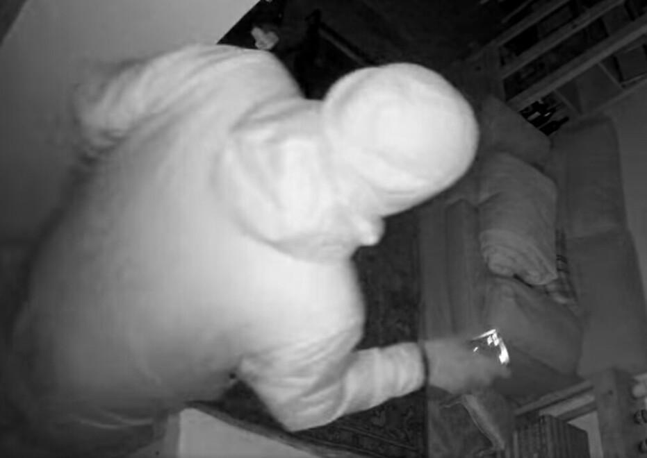 
	Il ladro ripreso di spalle dalla telecamera interna dell&rsquo;abitazione

