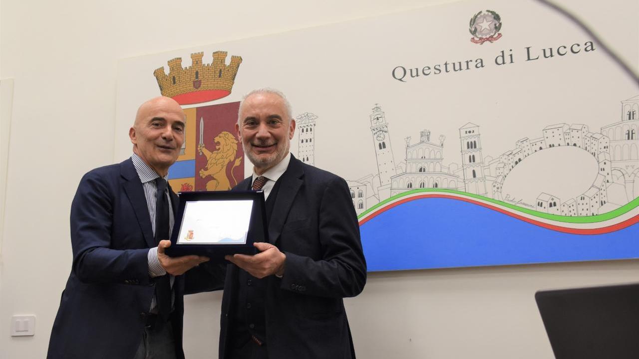 A sinistra il questore Edgardo Giobbi con il vicario Francesco Nannucci