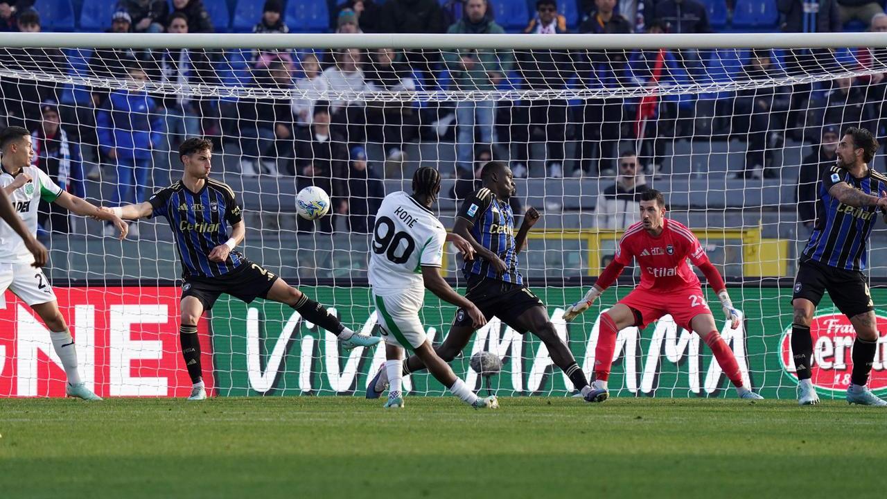 Il terzo gol del Sassuolo (foto Stick)