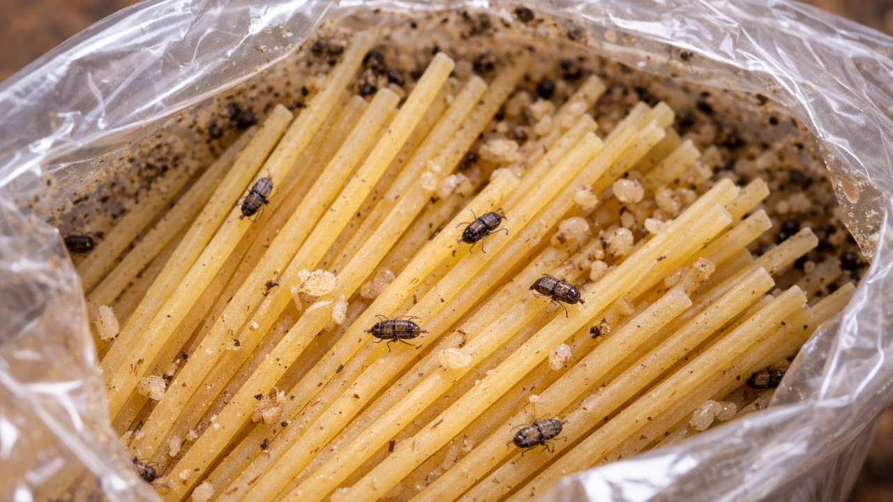 Pasta infestata dagli insetti sugli scaffali di un supermercato della Bassa Reggiana: multa di quasi 10mila euro