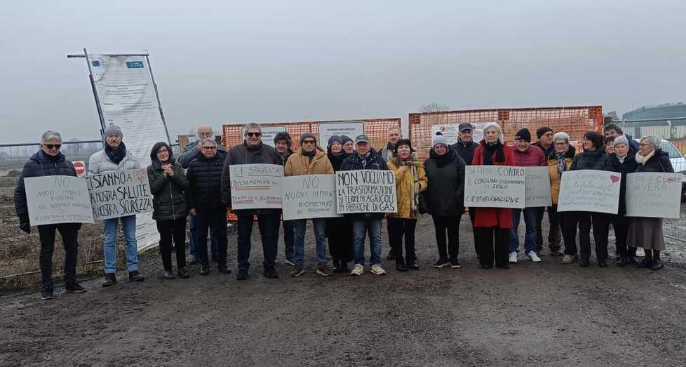 No biogas a Villanova, buona partecipazione al presidio