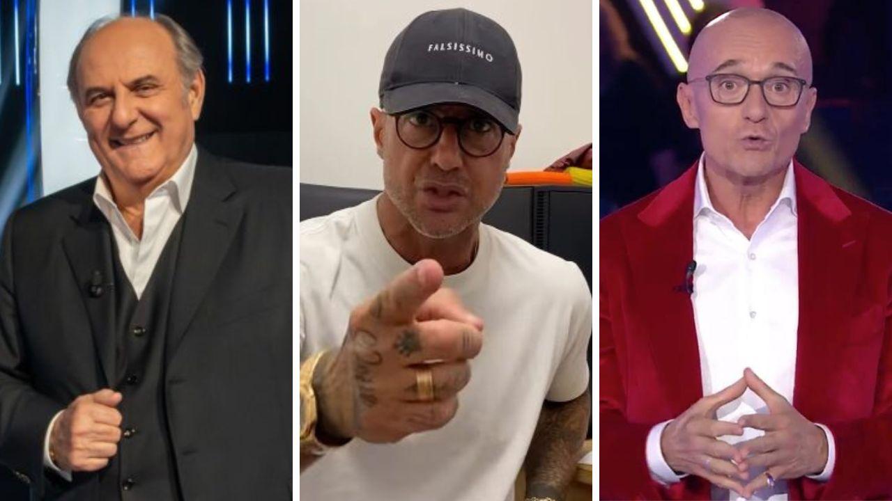 Gerry Scotti, Fabrizio Corona e Alfonso Signorini 