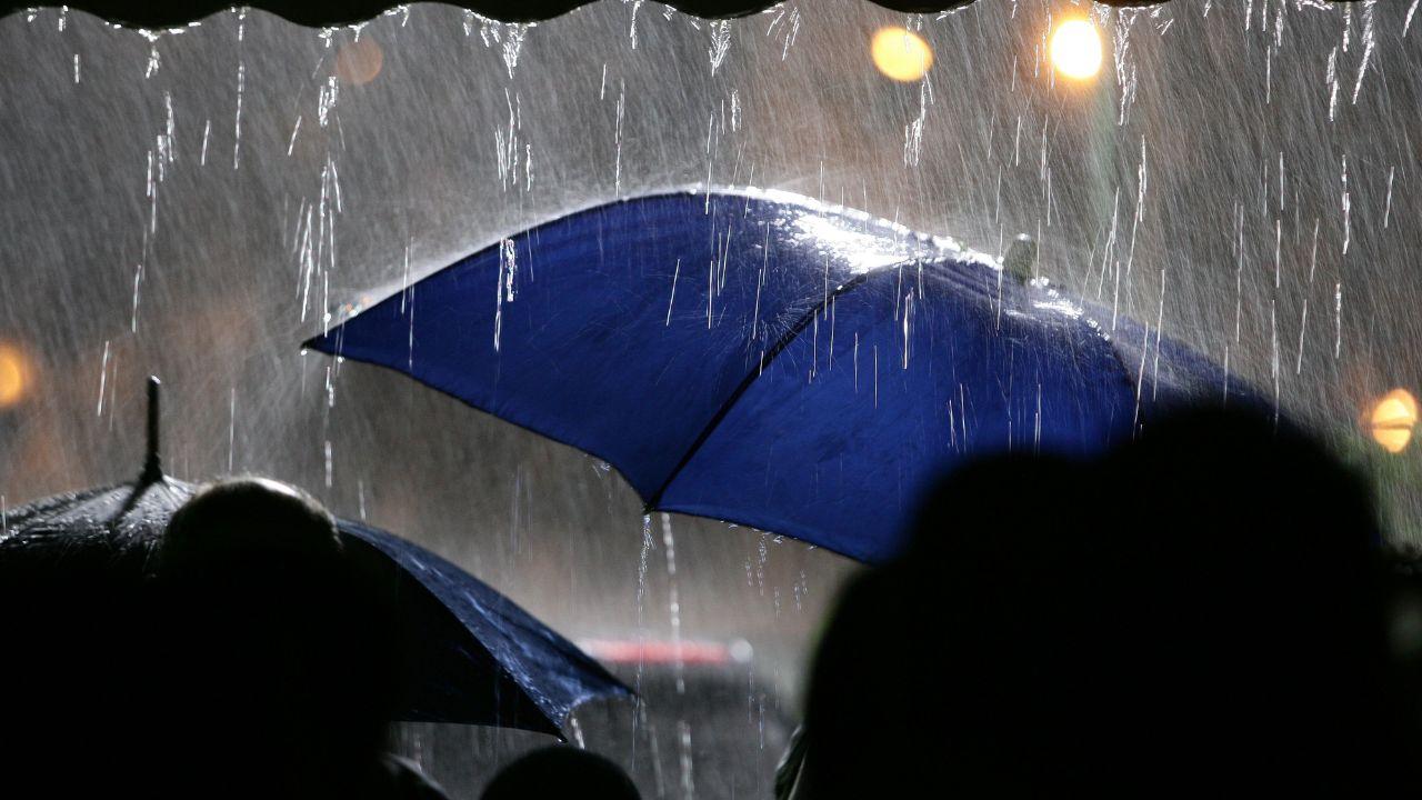 Pioggia battente in Toscana