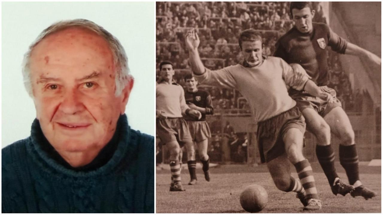 Angelo Ottani, a destra in azione (foto dal libro Modena Footbal Club 1912-2012, Artioli Editore)