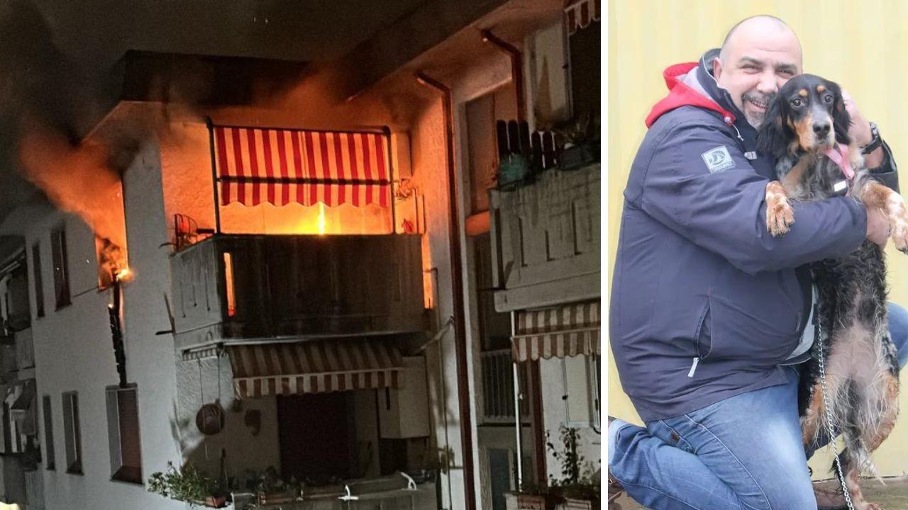 Le fiamme nell'appartamento e la vittima, Carlo Dell'Amico