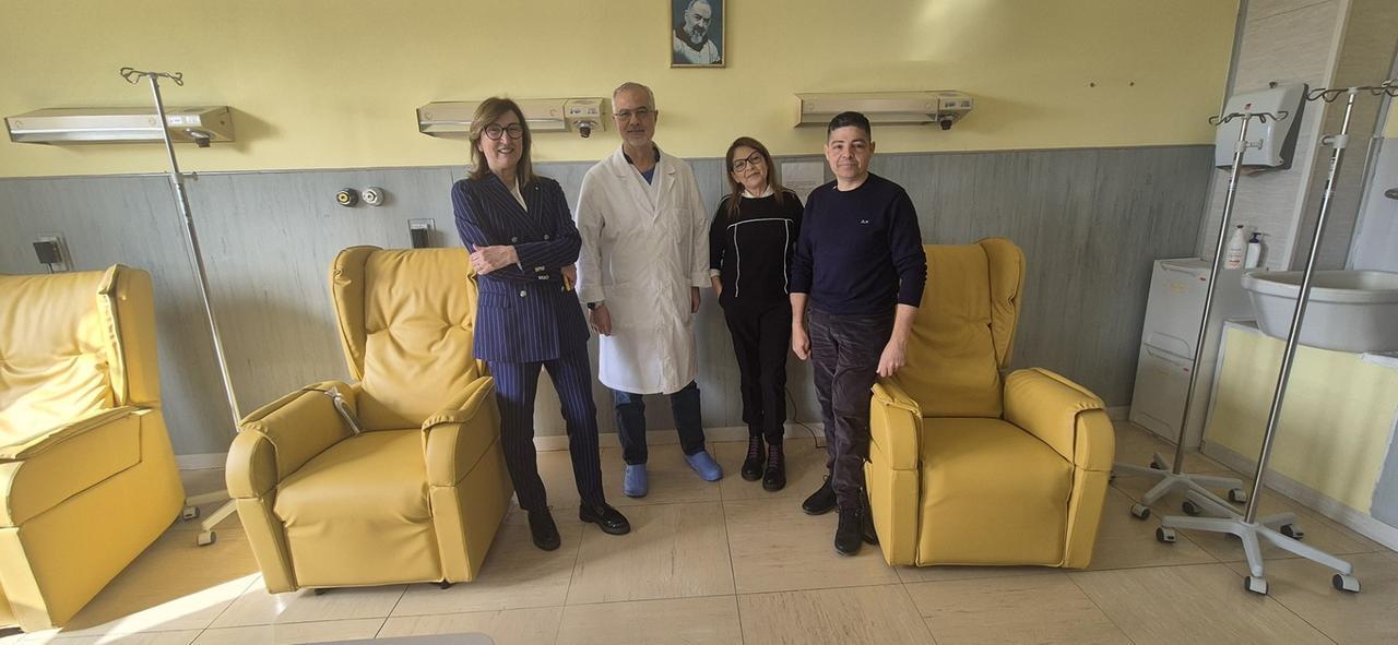 Donate all’ospedale sei nuove poltrone motorizzate per i pazienti talassemici