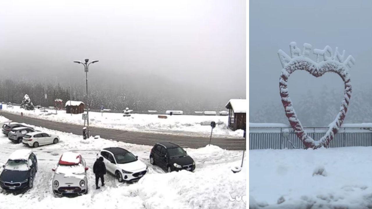 
	Abbondante nevicata all'Abetone&nbsp; (foto da video Facebook)


