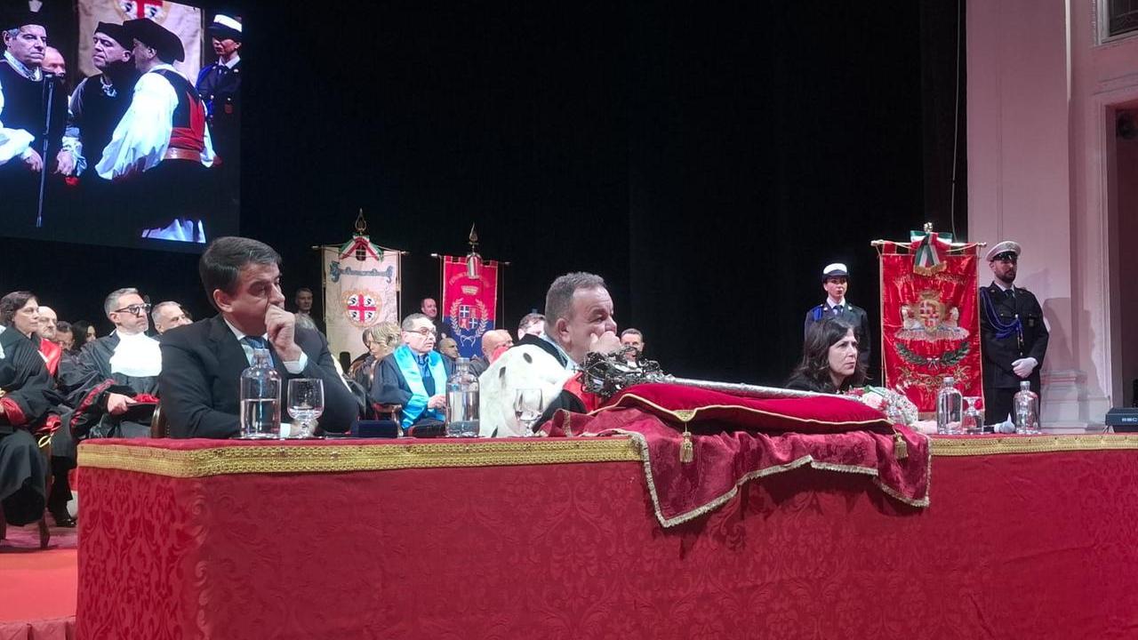 Raffaele Fitto e Gavino Mariotti nella foto di Ivan Nuvoli