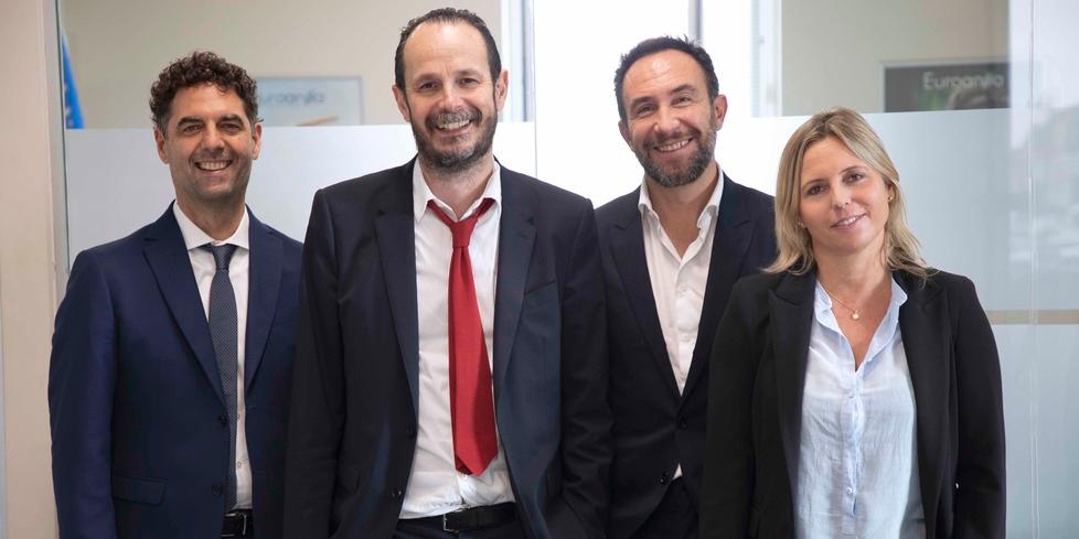 
	Da sinistra Luca Fini, Ansano Cecchini, Mario Monzo&nbsp; e Olivia&nbsp;Bernacchi

