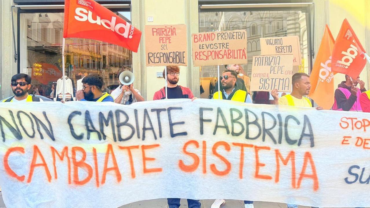 Una protesta del Sudd Cobas contro lo sfruttamento