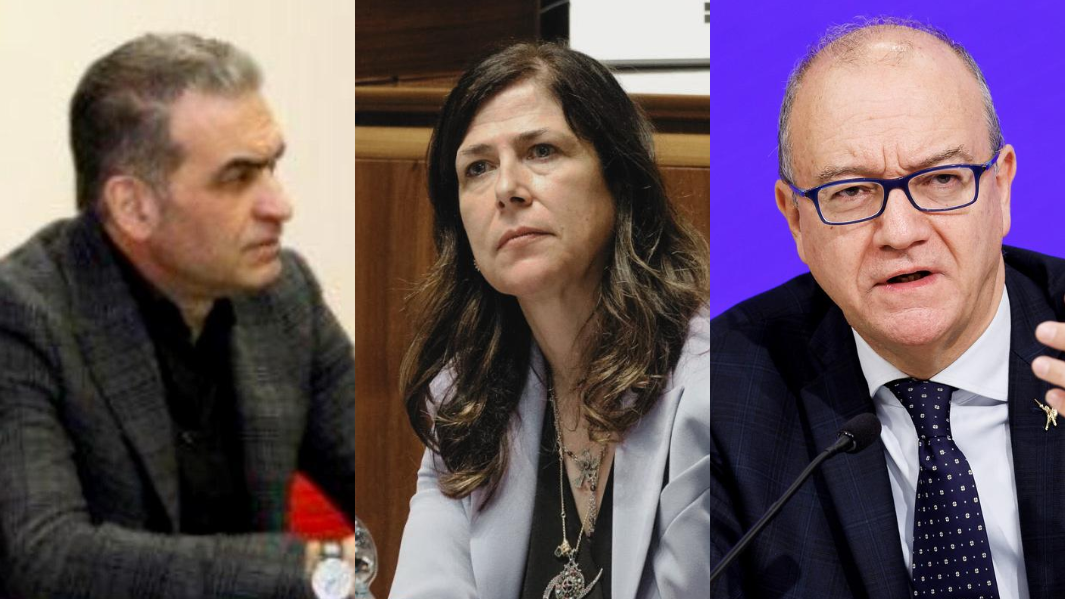 Da sinistra Massimo De Pau, Alessandra Todde e Giuseppe Valditara
