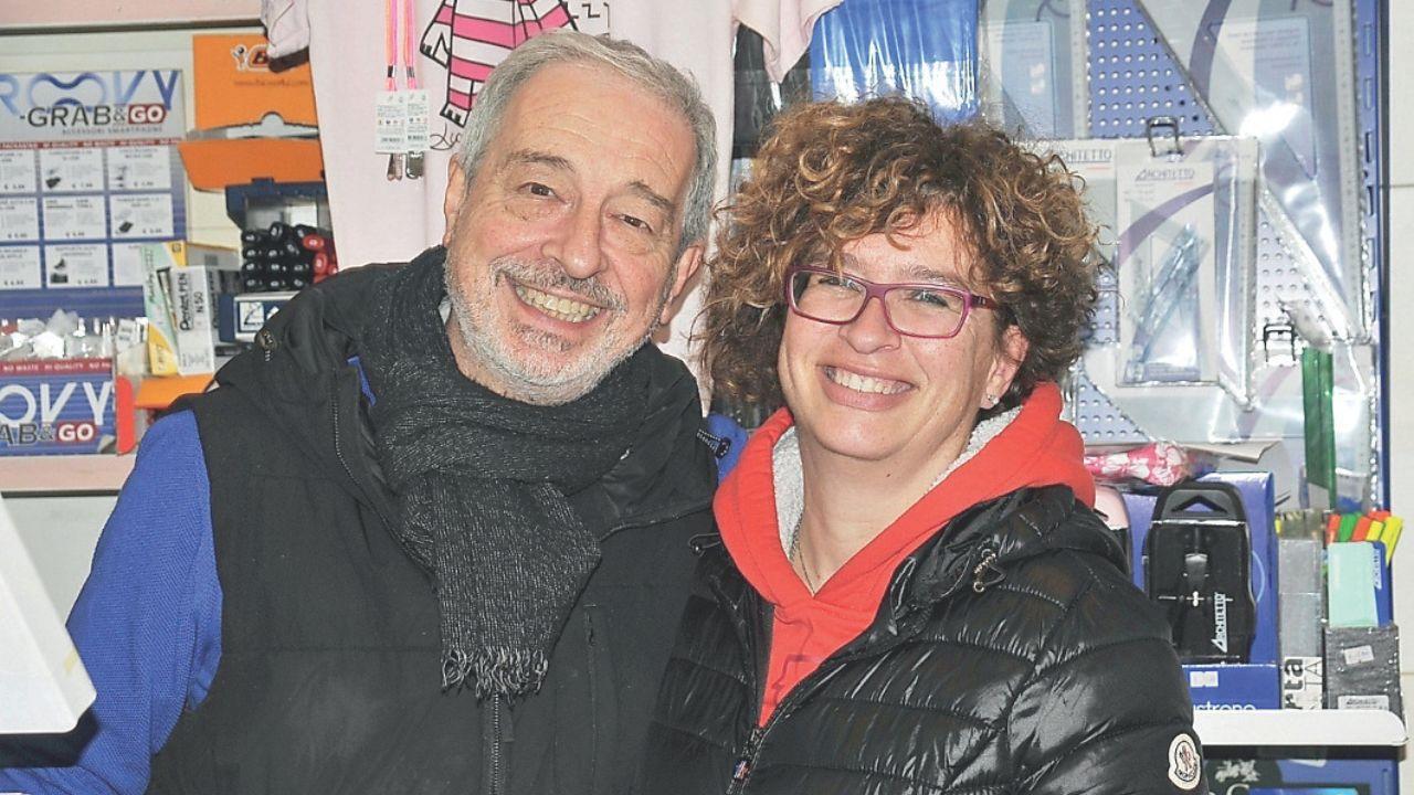 Massimo Barcelli insieme alla moglie 