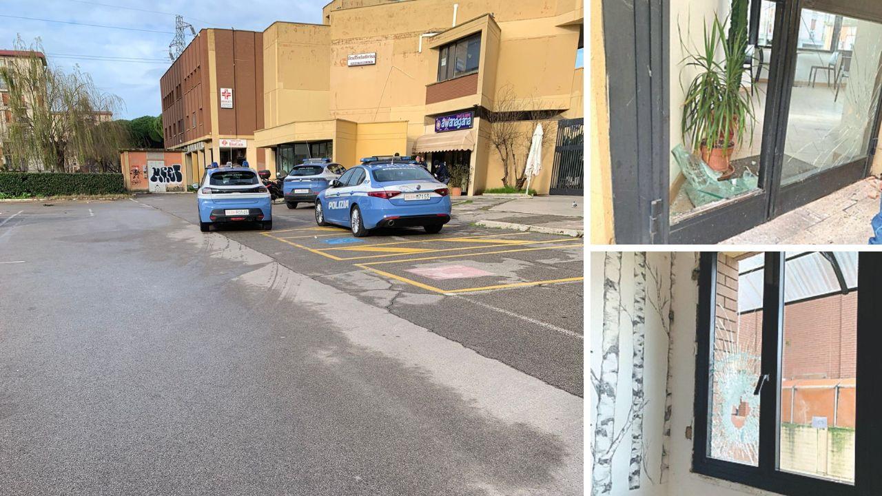 
	La polizia al centro commerciale e le vetrate spaccate&nbsp;

