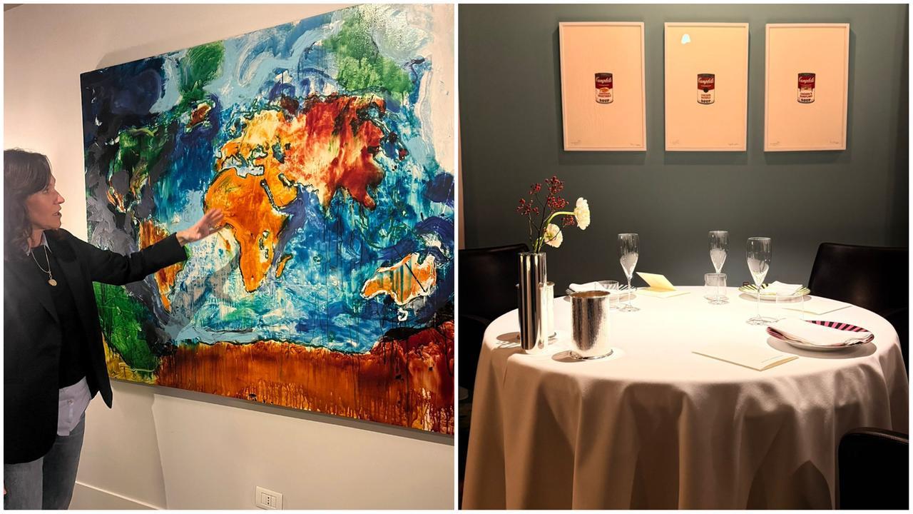 Lara Gilmore dal "Mappamondo" e i quadri di Warhol